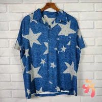 mens womens kapital shirts man hirata kazuhiro star pattern hawaiian style tops kapital hip hop short sleeved shirts