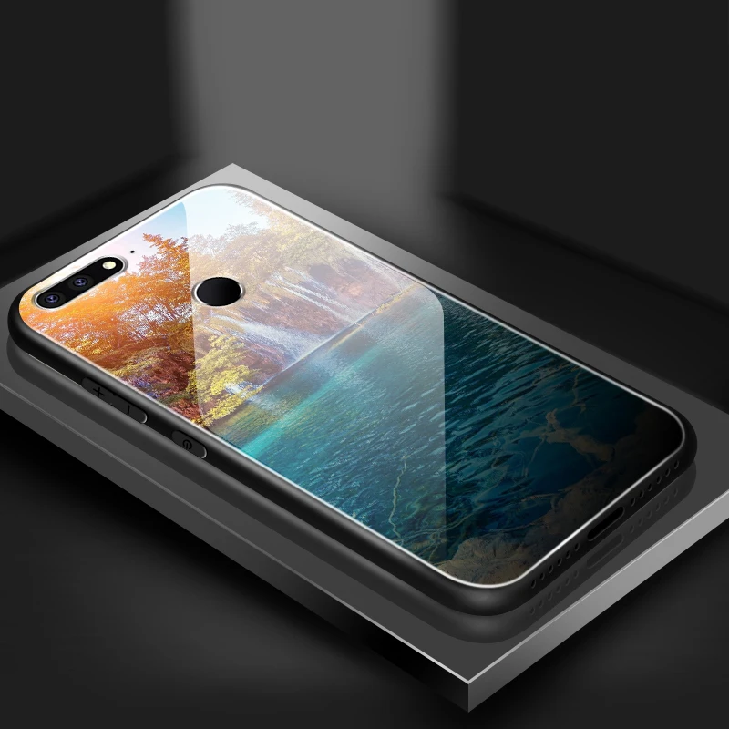 Роскошный чехол для Huawei Honor 6X 7A 7C 7X 8A 8X9 облегченное закаленное стекло Чехлы Y6 Y9 Y7 премьер-профессионал Magic2 Мягкая силиконовая задняя крышка-Чехол