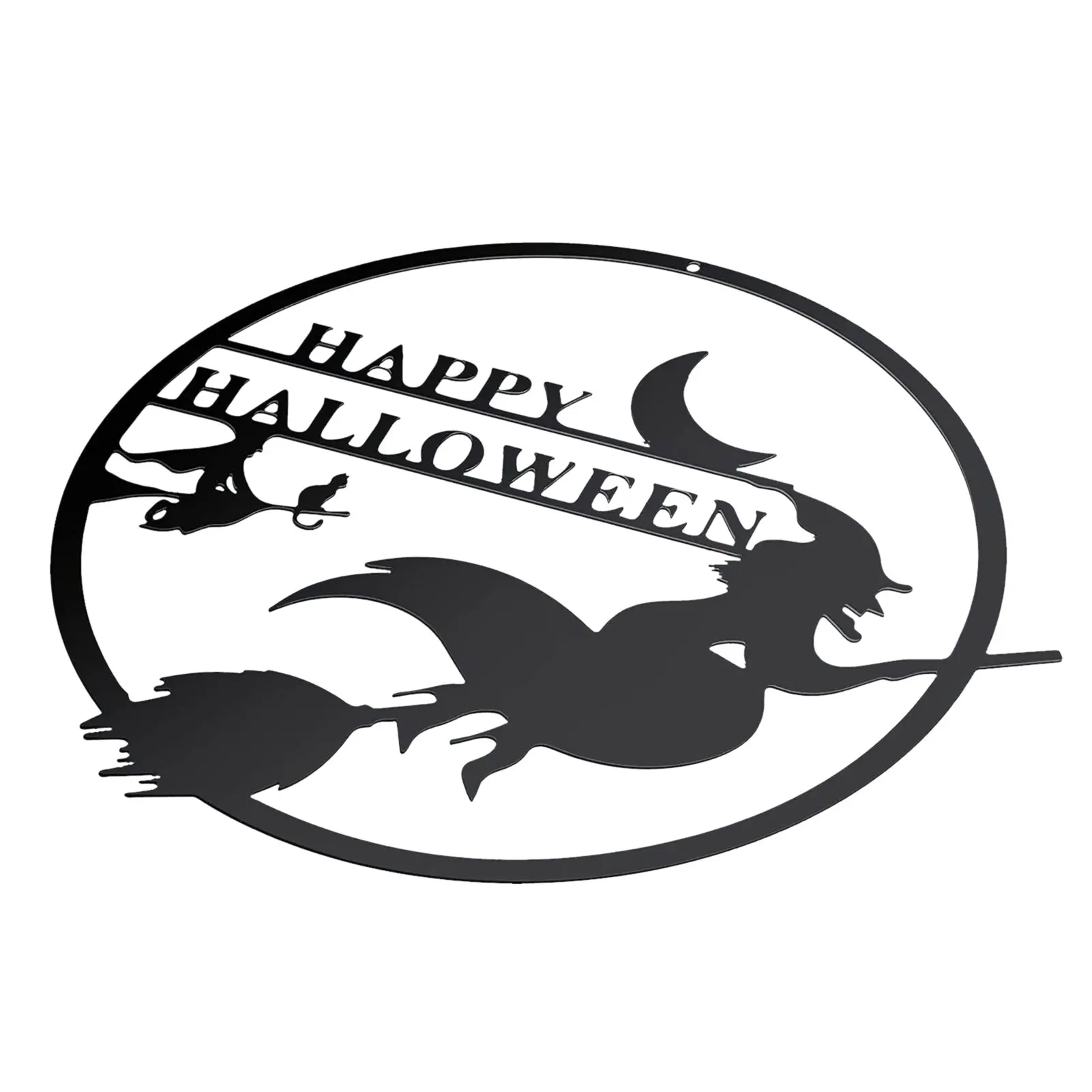 

Хэллоуин ведьма металлическая настенная подвеска изысканная ручная работа настенный орнамент Диван фон для стены интерьерный уличный Дек...