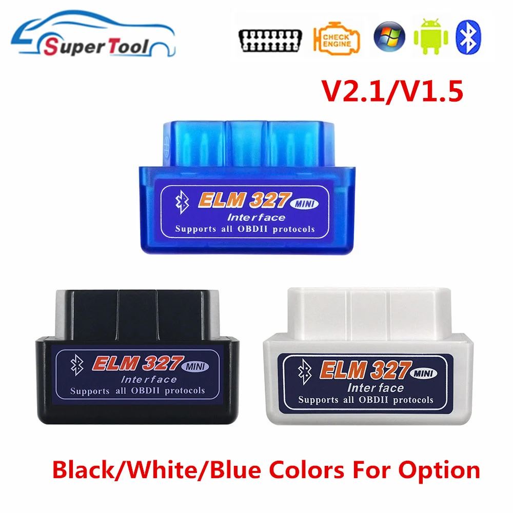 OBD2 Cканер ELM 327 Bluetooth V2.1 OBD 2 ELM327 автомобильный диагностический инструмент OBDII