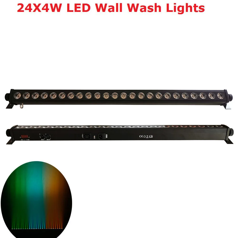 

LED Bar Light 24X4W RGBW 4IN1 LED Wall Wash Lights 35 Degree Beam For Party Wedding Disco Events Lighting Christmas Decorations