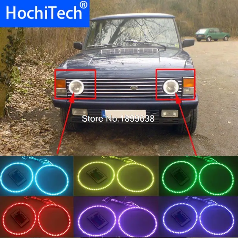 Супер яркий цвет 7 RGB комплект светодиодов глаза ангела с Дистанционный пульт
