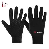 santic mens cycling gloves bike mtb warm plus fleece cold proof touch screen bike full finger gloves winter asian size w0p079