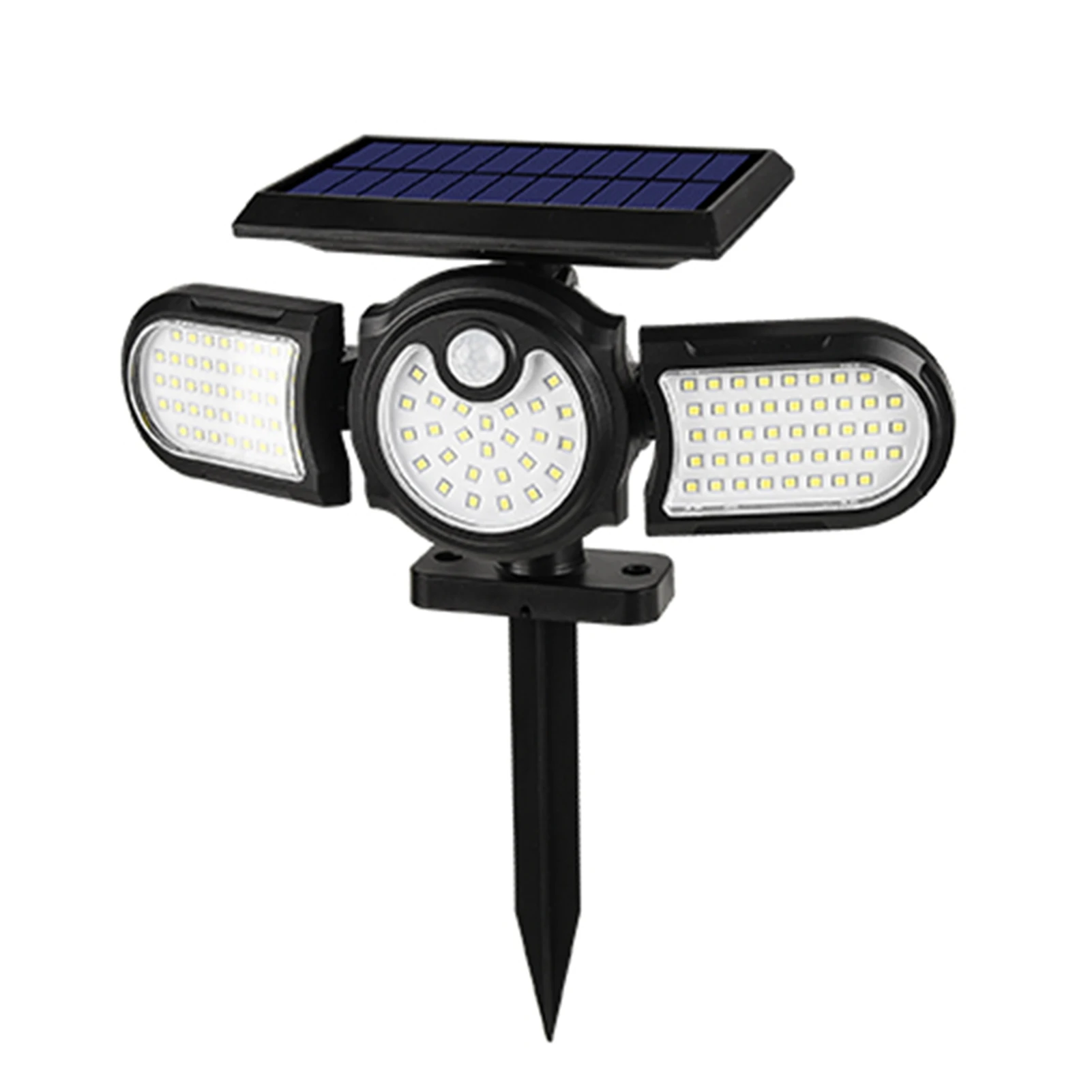 Настенные светильники на солнечной батарее 120 светодиодов 3 головки индукция