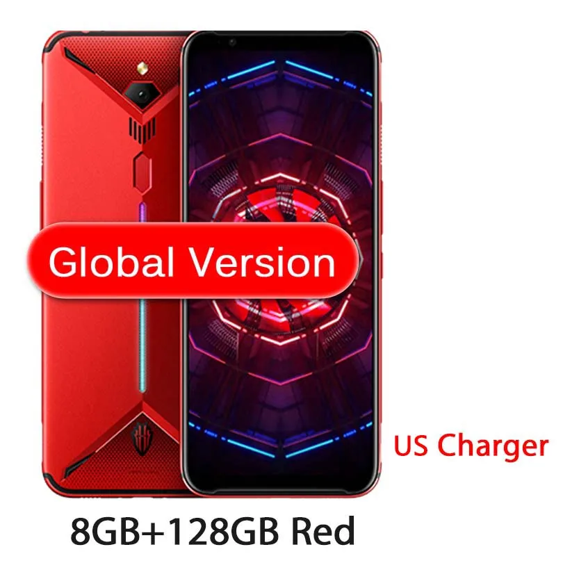 Global 8G 128G Red zte nubia Red Magic 3 US зарядное устройство 6,6" Snapdragon 855 Восьмиядерный передний 48MP задний 16MP 8GB 128GB 5000mAh Мобильный телефон - Цвет: Global 8G 128G Red