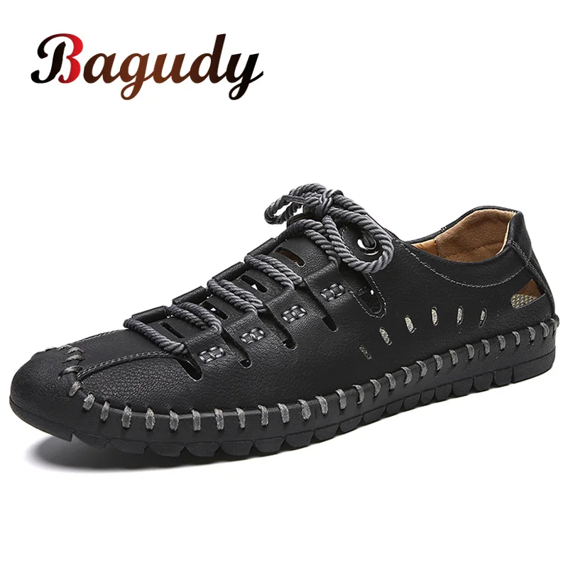 Туфли-оксфорды мужские из дышащей кожи на нескользящей подошве для вождения |