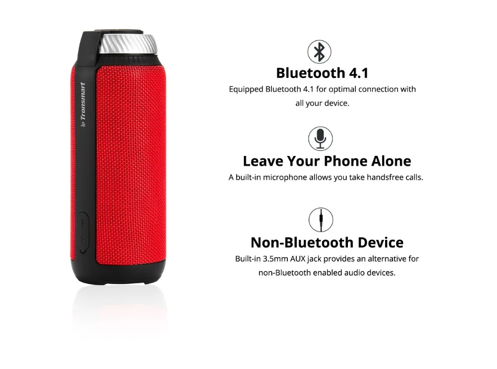 Tronsmart Element T6 Bluetooth Колонка портативный динамик сабвуфер 25 Вт с 360 стерео звук динамик s Встроенный микрофон