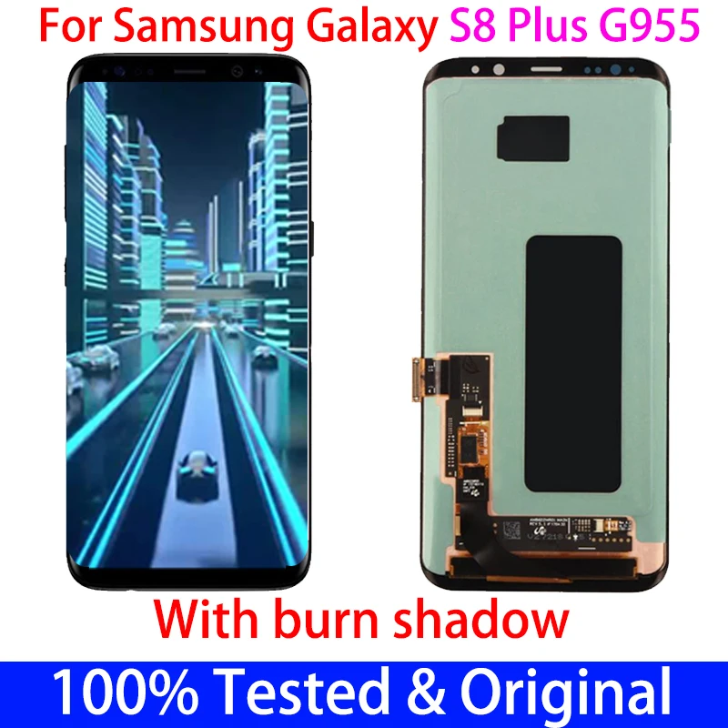 

Original for Samsung Galaxy S8plus 100%Tested with Burn Shadow Amoled Display G955 Full LCD S8 Plus Touch Screen Repair parts
