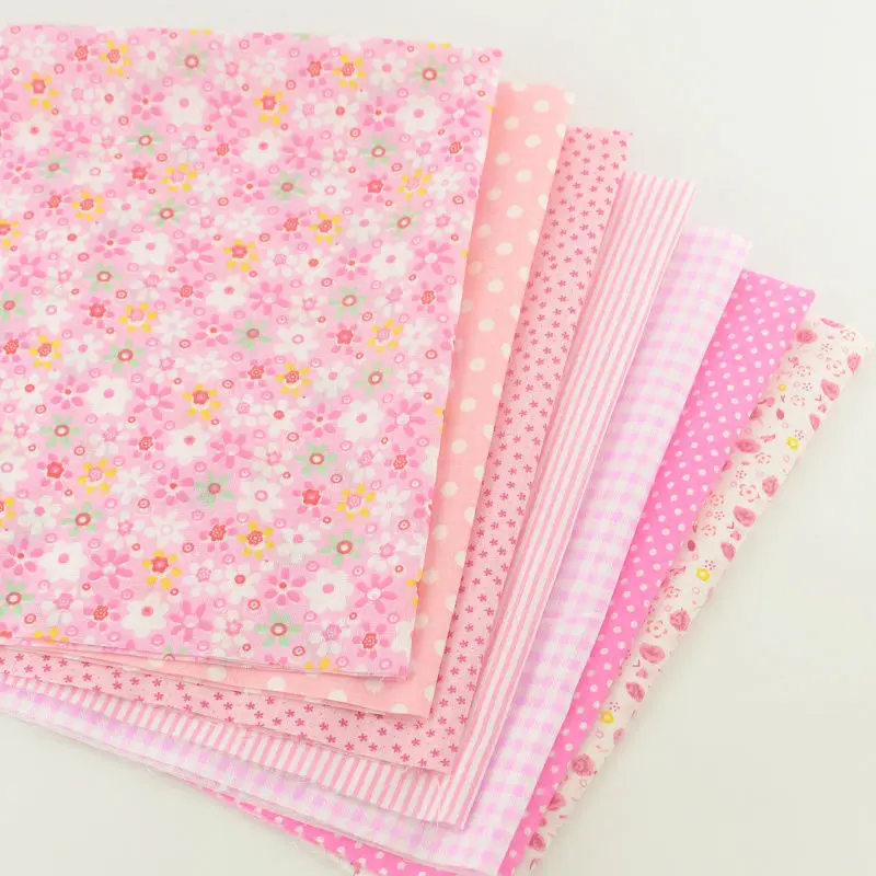 Booksew Telas пэчворк Algodon 7 шт простая хлопковая ткань Tissu Fat Quarters пачка желтого цвета