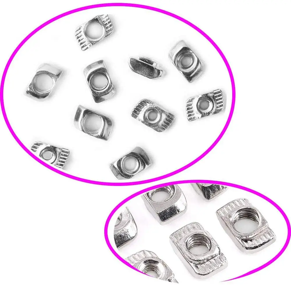 2020 Series T Nuts M5 Sliding Slot Nut Hammer Head Fastener Half Round Roll in T-Nut for Aluminum Extrusion Profile M3 M4 | Обустройство