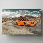 Плакаты Supercar B M W M4 оранжевый спортивный автомобиль Картина на холсте картина на стену художественные принты современные украшения для дома комнаты