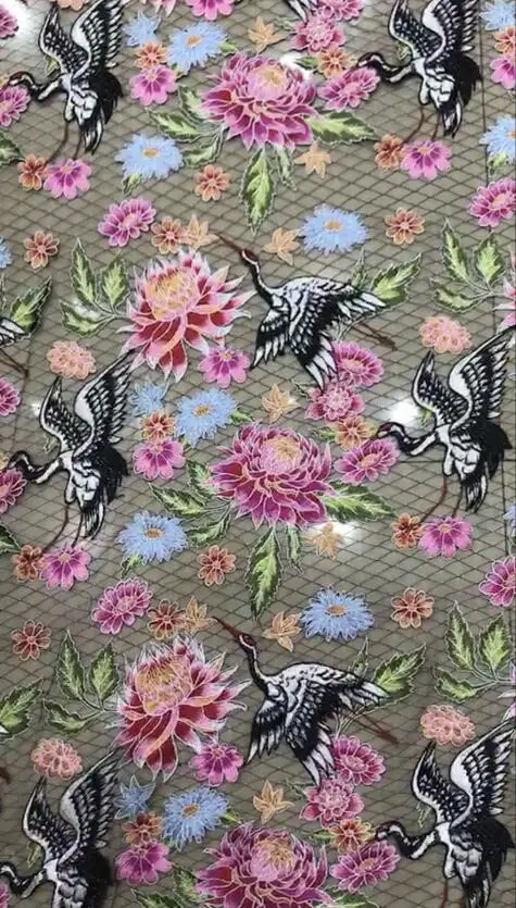 

top quality embroidery french net lace fabric SYJ-12311 lace fabric for party dress