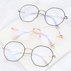 Очки с защитой от сисветильник, модные классические очки, оптические зеркальные очки для мужчин и женщин, простые металлические очки с защитой от синего света, компьютерные очки