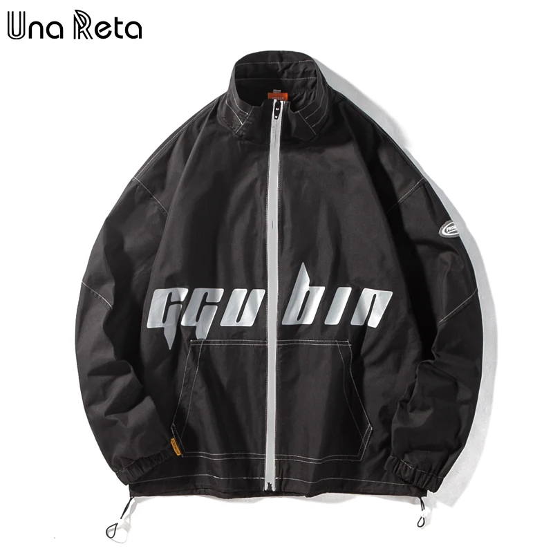 Куртка Una Reta мужская с надписью пальто длинным рукавом уличная одежда в Корейском