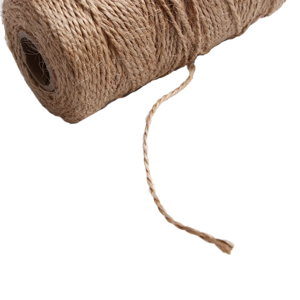 100m Natural Jute Twine Burlap String Hemp Rope Party Wedding Gift Wrapping Cords Thread DIY Scrapbooking Florists Craft Decor Дом и сад