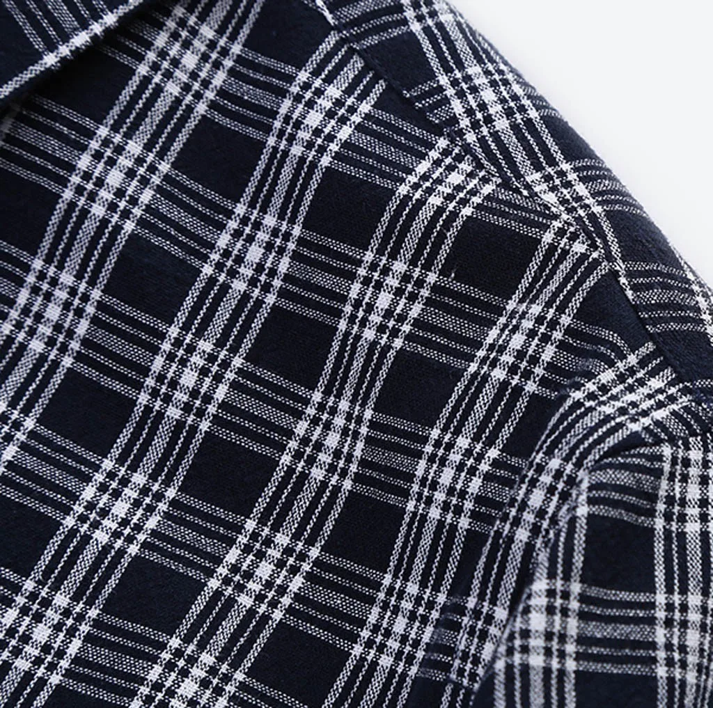 Camisa Masculina мужская рубашка с длинным рукавом и отложным воротником, Повседневная рубашка с рисунком в клетку, модная мужская Повседневная Базовая рубашка