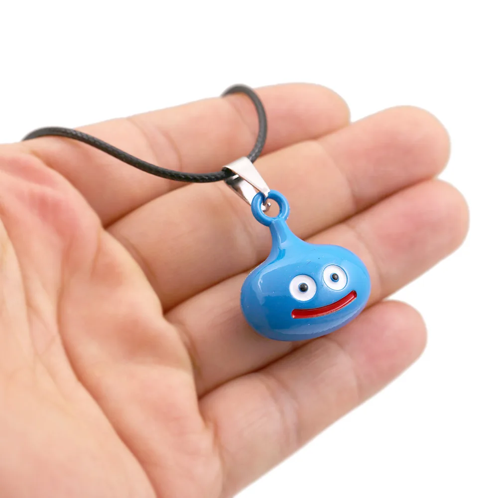 Игра Dragon Quest Warrior Kuesuto брелок синий милый кулон брелок Игра Ювелирные изделия кожаные цепочки ожерелье слизи аксессуар для мужчин
