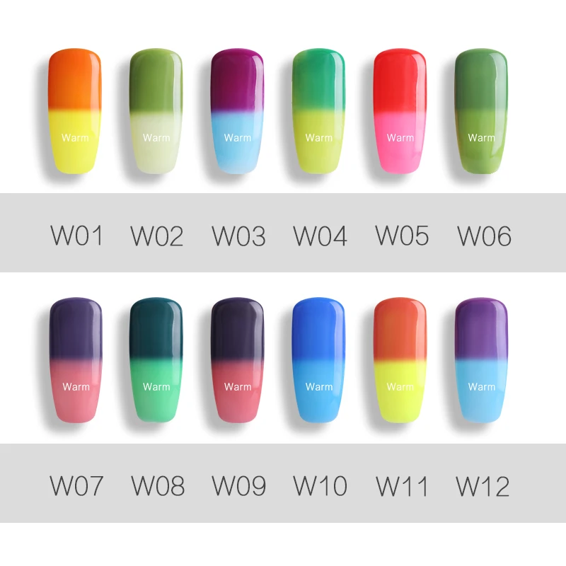 3D хамелеоновый лак для ногтей меняющий температуру серии 7 мл дизайна