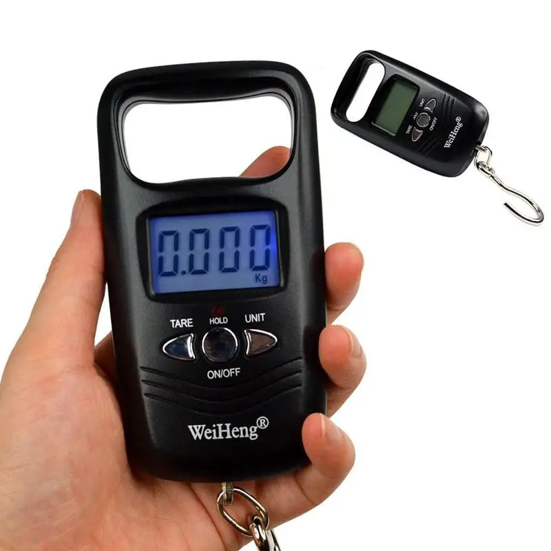 

50kg/10g Weight Mini Hanging Scale Pocket LCD Digital Scale Portable Hook High-accuracy Scale Weighting Luggage Fishing M8L9