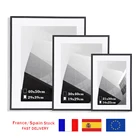 Современные настенные рамки для фотографий, металлическая фоторамка, черный и белый коврик из плексигласа, 50x70, 40x50, 30x40, A4 см, постер, холст, печать, Декор для дома