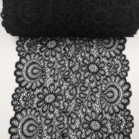 3 meterlot 22cm black white lace fabric diy crafts sewing suppies decoration accessories for garments elastic lace trim
