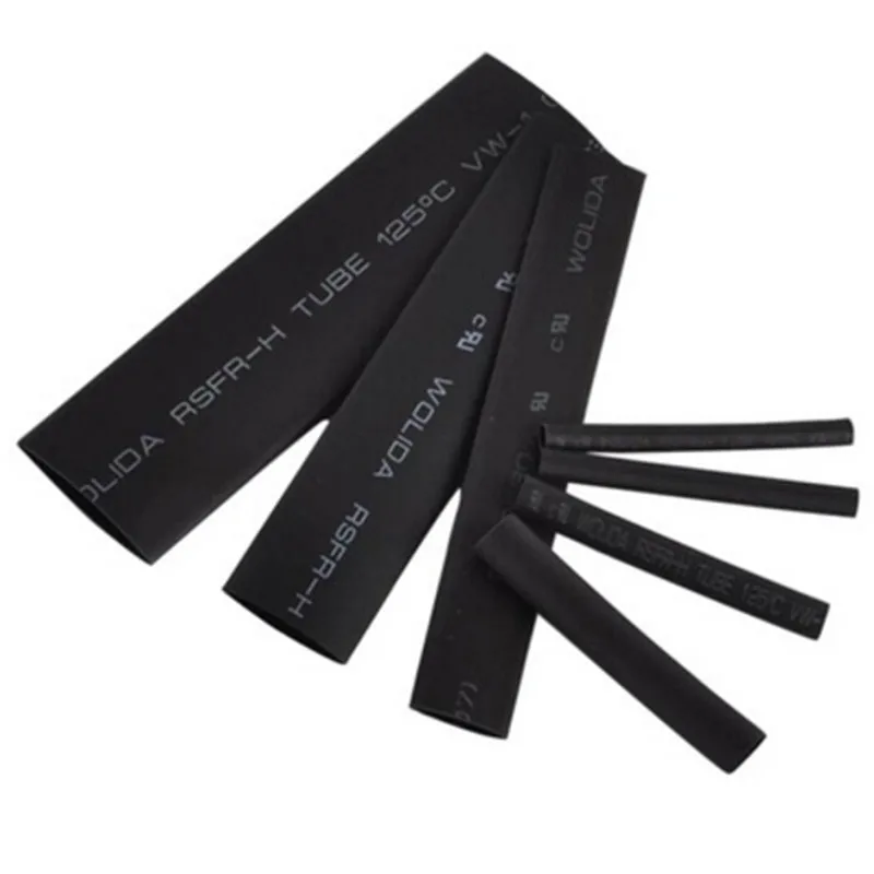 

127pcs/pack Heat Shrinkable Tube Diameter 2-13mm Length Heat Shrink Tubing Shrinkable Tube Black Wire Wrap