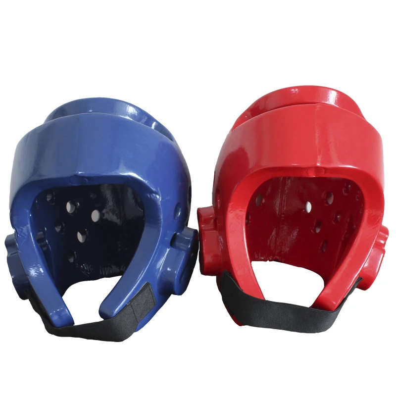 Шлем для тхэквондо красный синий полузакрытый головной убор каратэ Муай Тай