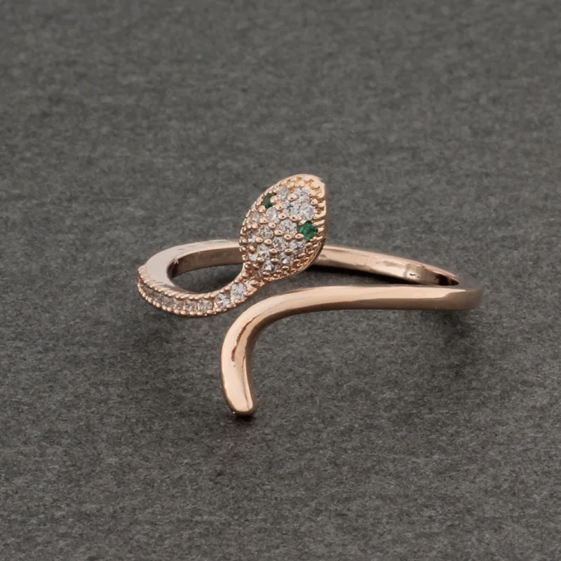 

New Trend Rings Animal Snake Women Ring 585 Rose Color Snake-shape Open Rings Gift to girlfriend Women's jewelry 2021 Jewelry