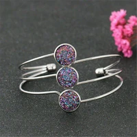 fashionable womens multi layer spring bracelet color alloy frosted glass sequin bracelet bracelet