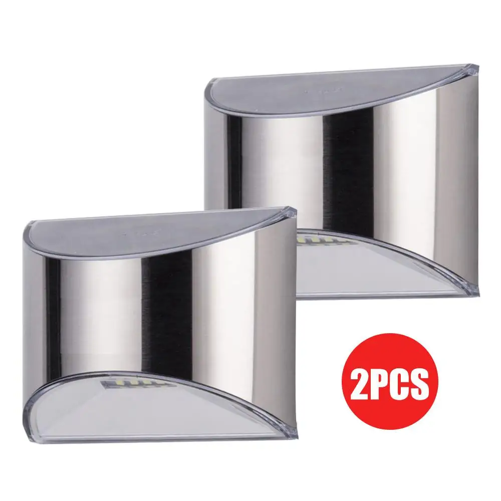 

Eco-Friendly Street Lamp Fence Light Security Solar Durable Walkway Lights Landscape Garden Patio Lighting 2pcs