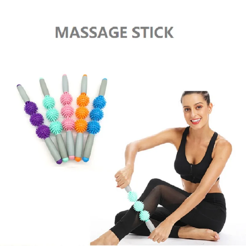 

[MYKPOP]Fascial выпуск палка ПВХ расслабление мышц 3 Давление Точка Массаж Бар весь массажный валик для тела SB21041501