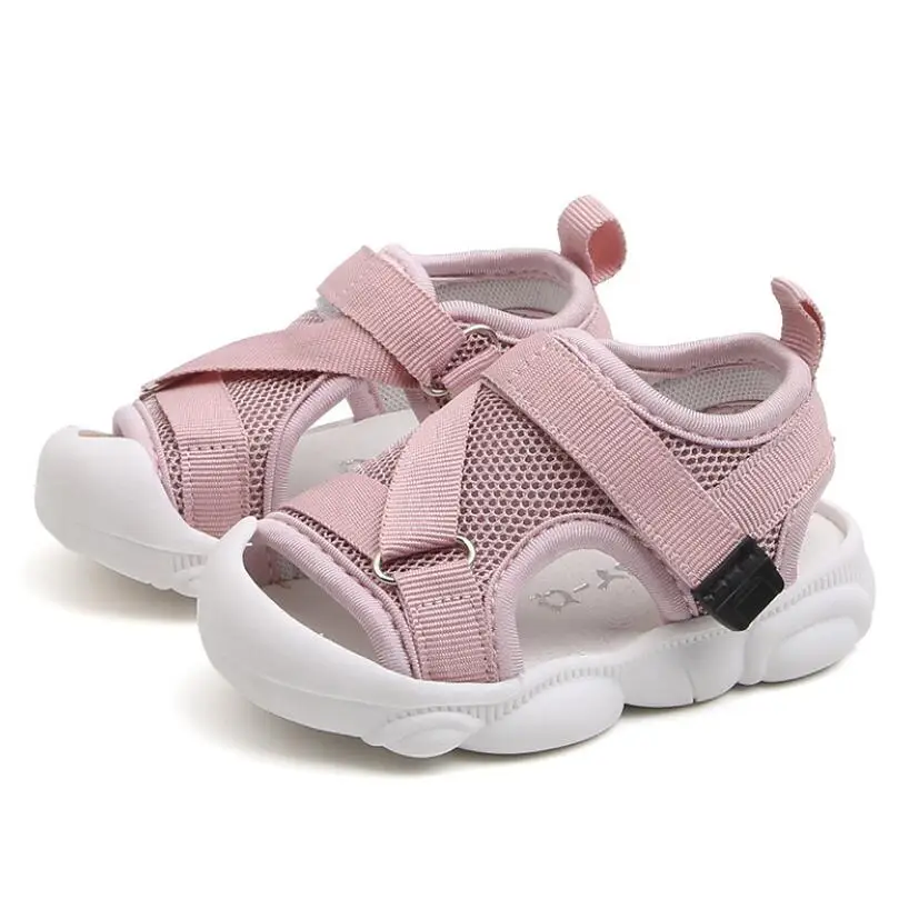 

2021 Summer Kids Mesh Sandals Baby Girls Casual Shoes Children Beach Sandals Boys Brand Black Shoes Fashion Sport Sandals