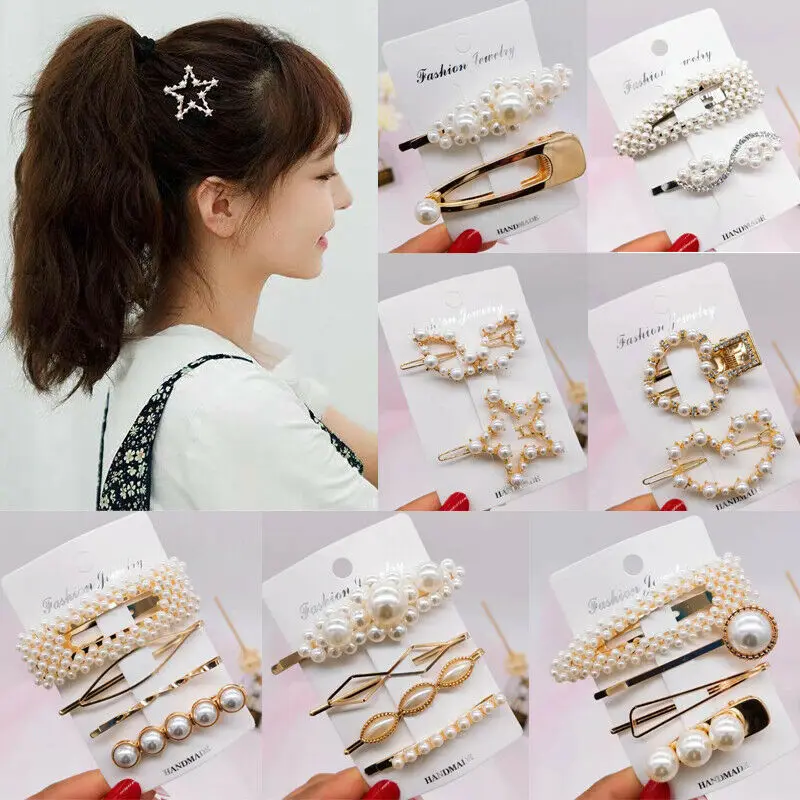 3 шт. Элегантная Модная заколка для волос с жемчужинами аксессуары |