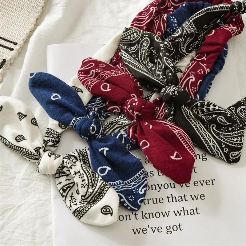 

Vintage Bohemia Hair Bands for Girls Women Hair Accessories Soft Elastic Headband Retro Hoop Cross Turban Bandanas Headwear