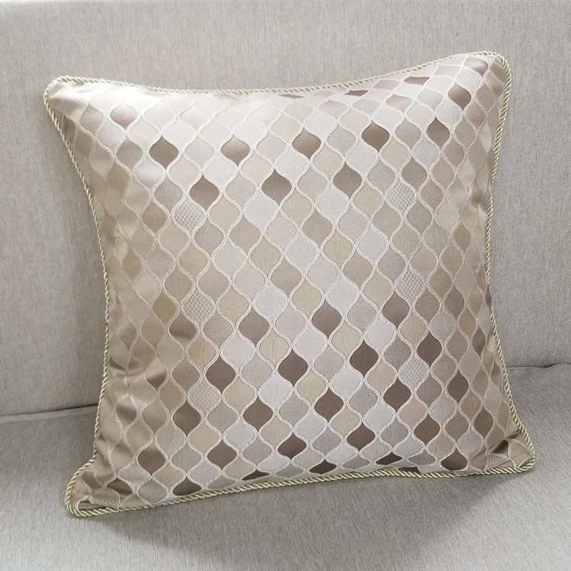 Современные Геометрические маленькие клетчатые тканые жаккардовые