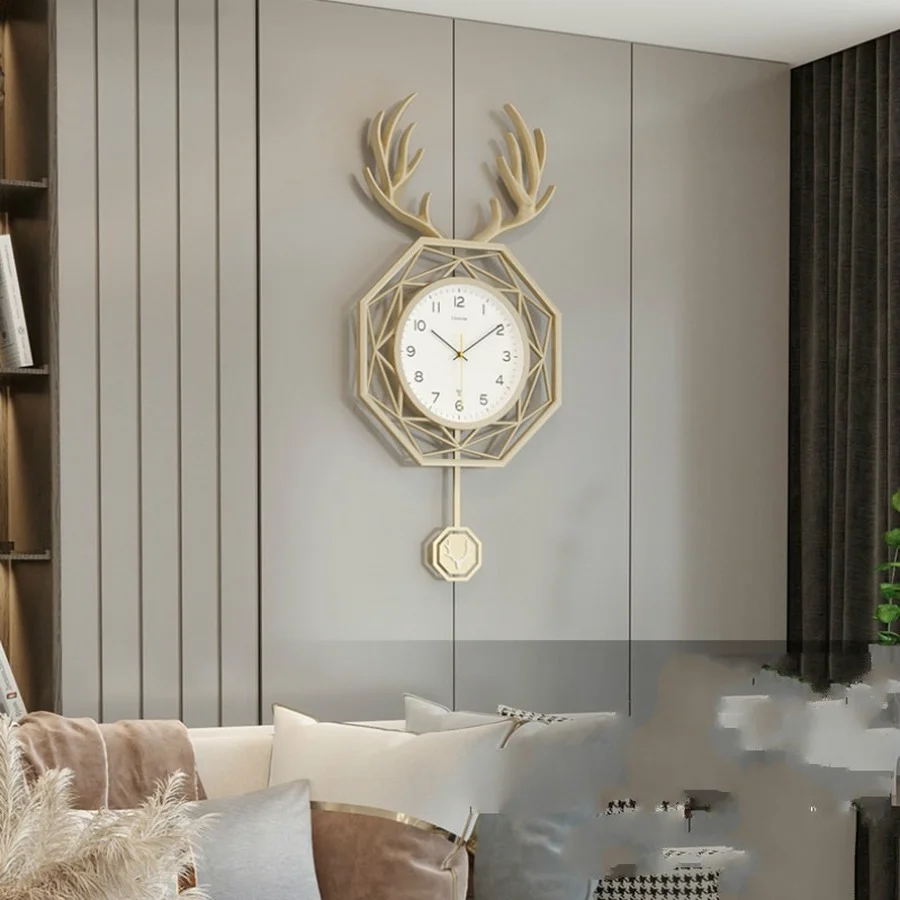 

Luxury Creative Wall Clock Golden Nordic Big Size Digital Pendulum Silent Living Room Wall Clock Zegar Scienny Home Decor DL60WC