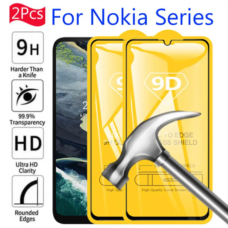 

2 шт. 9D полное покрытие для Nokia C20 Plus 5,4 2,4 1,4 3,4 5,3 закаленное стекло 3D на Nokia C 20 Plus защитное стекло Защита экрана