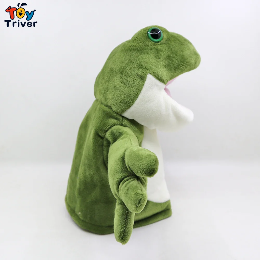 Кавайная Зеленая лягушка Ручные куклы плюшевая игрушка мягкая кукла детские