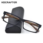 Очки HDCRAFTER с деревянной оправой 2020 для мужчин, оптические Квадратные аксессуары