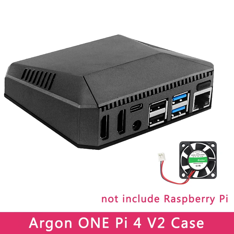 Чехол Argon One V2 для Raspberry Pi 4 Model B алюминиевый металлический корпус с выключателем