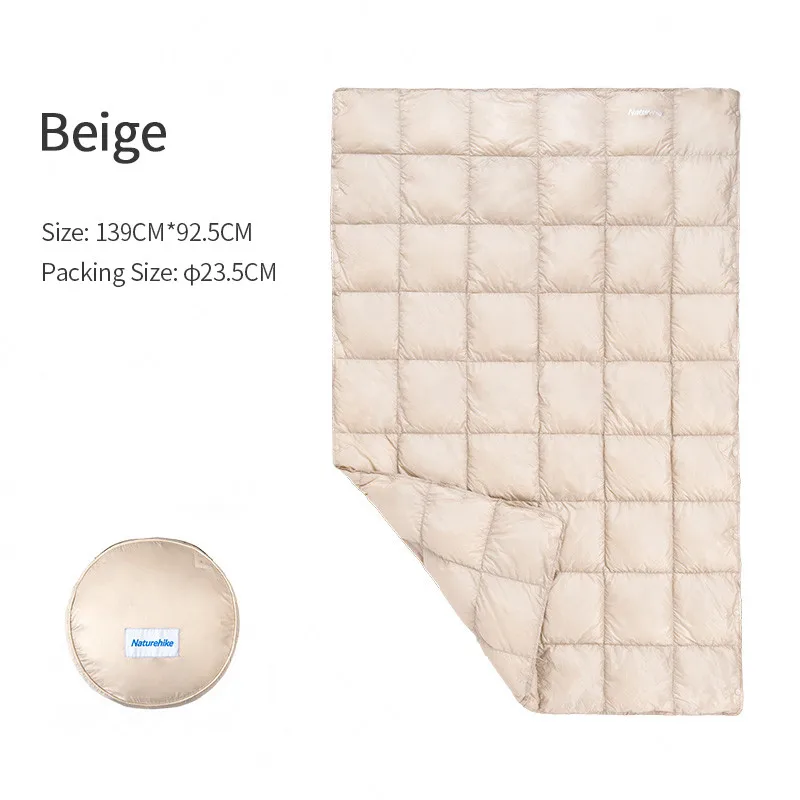 Beige Naturehike для сна на открытом воздухе многофункциональная сумка для 800+ FP Сверхлегкий 90 г гусиный пух Сращивание Одеяло шаль Портативный носимых - Цвет: Beige