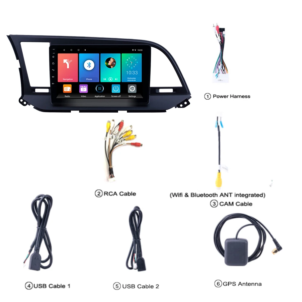 Автомагнитола 2 Din Android 8 1 9 дюймов мультимедийный видеоплеер с Wi Fi и GPS навигацией