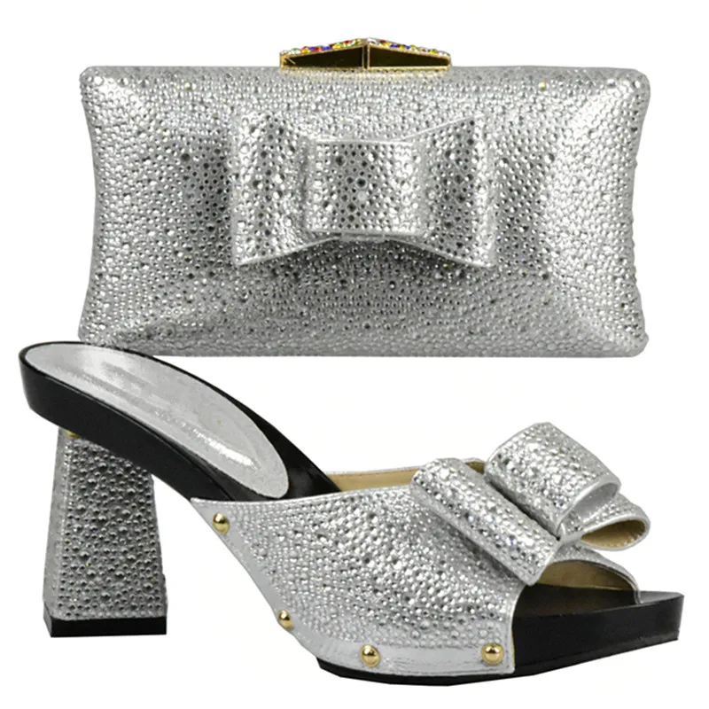 Новый Модный комплект из обуви и сумки в африканском стиле Комплект итальянских