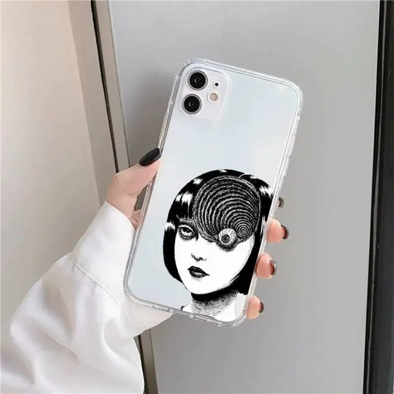 

Japanese horror comic Tomie Phone Case Transparent for iPhone 11 12 mini pro XS MAX 8 7 6 6S Plus X 5S SE 2020 XR