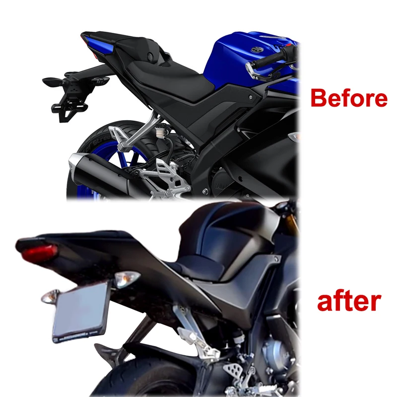 Для Yamaha YZF-R125 задние аккуратные предохранительный нейтрализатор Номерного Знака Держатель Кронштейн R125