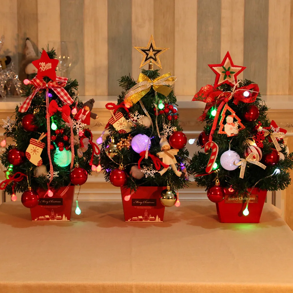 Светодиодный настольный миниатюрный Рождественский Декор для рождественской