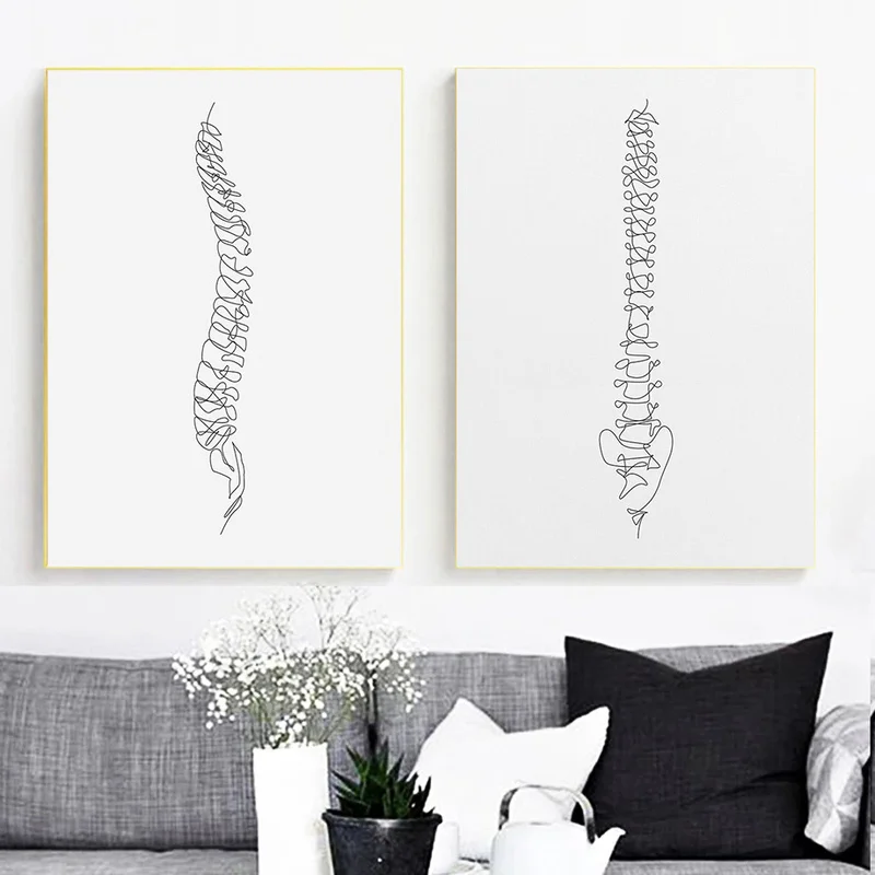 

Anatomy Medical Art Canvas Paintings Spine Vertebrae Chiropractic Posters and Print Wall Art Picture for Living Room Home Decor