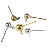 50pcslot ball bead head pins stud earrings needles accessories earrings basic pins for jewelry making supplies