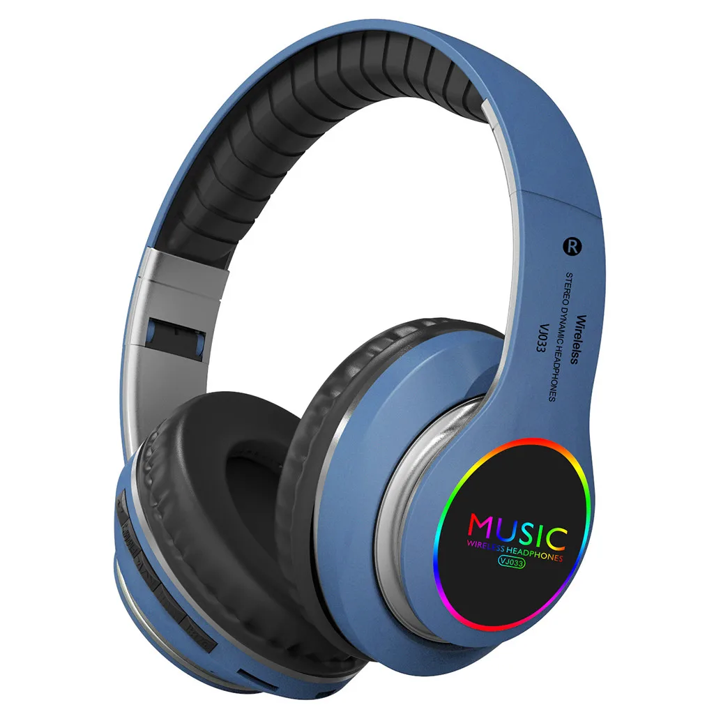 Mosunx VJ033 портативный складной светодиодный беспроводной гарнитур Bluetooth музыка
