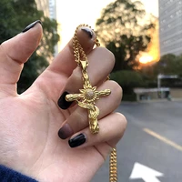 zirconia cross crystal pendants gold plated box chains necklace for women girls female choker necklaces 2022 trend jewelry gift